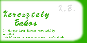 keresztely bakos business card